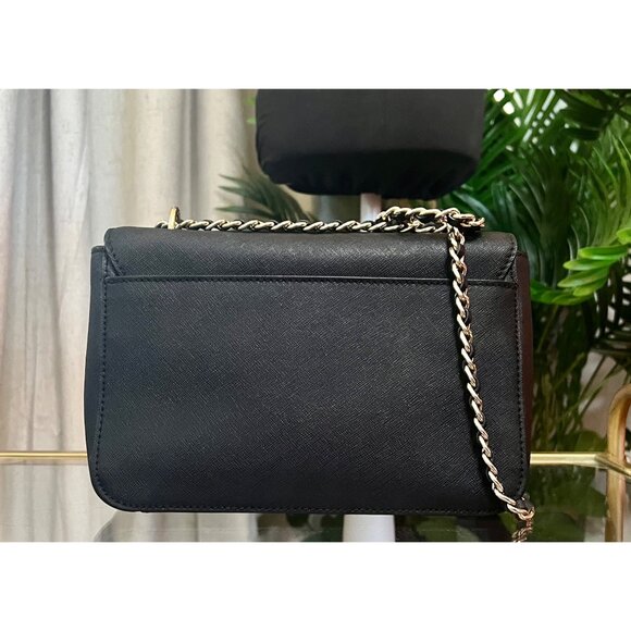 Tory Burch Black Leather Emerson Shoulder Bag/Crossbody - Picture 4 of 11